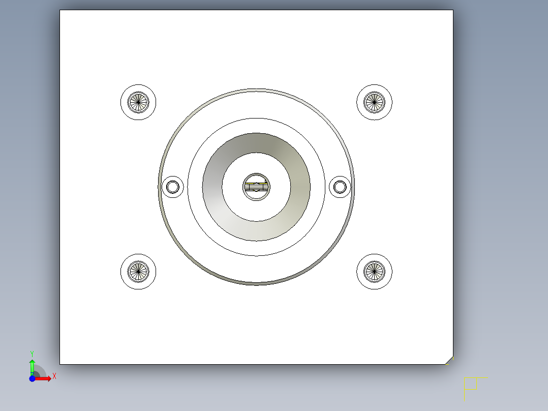 按钮透光件-模具图前视图