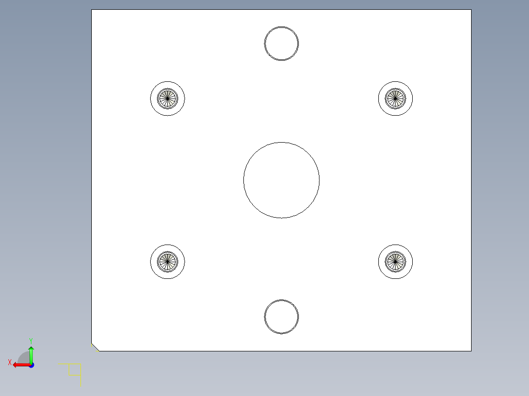 按钮透光件-模具图后视图