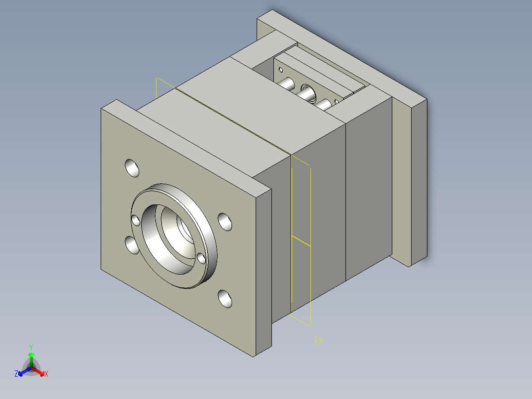按钮透光件-模具图正等轴测图