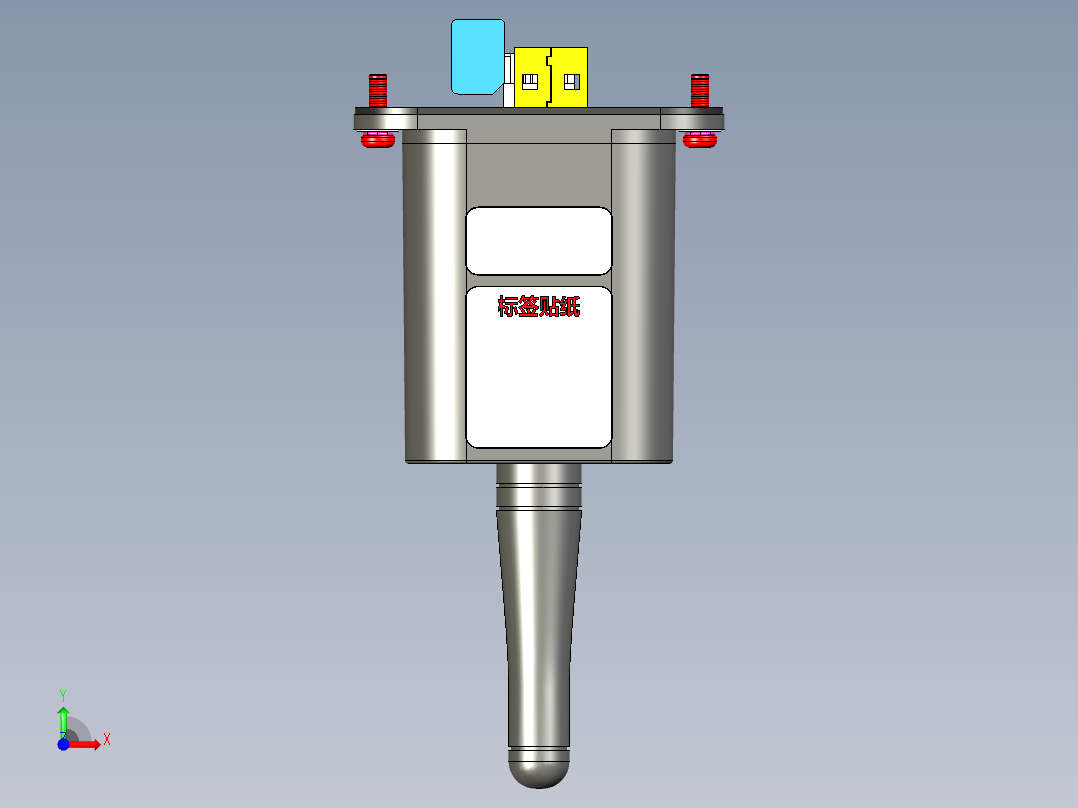 RJ45 USB口采集器+智能开关3D4前视图