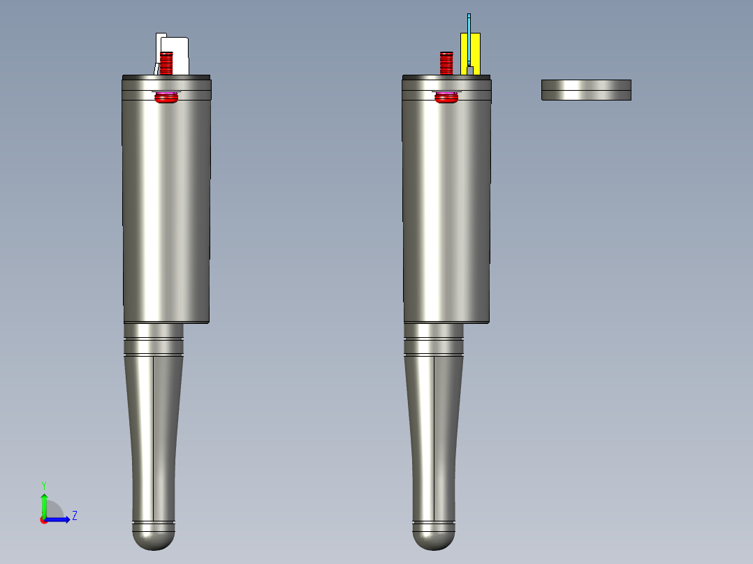 RJ45 USB口采集器+智能开关3D4左视图