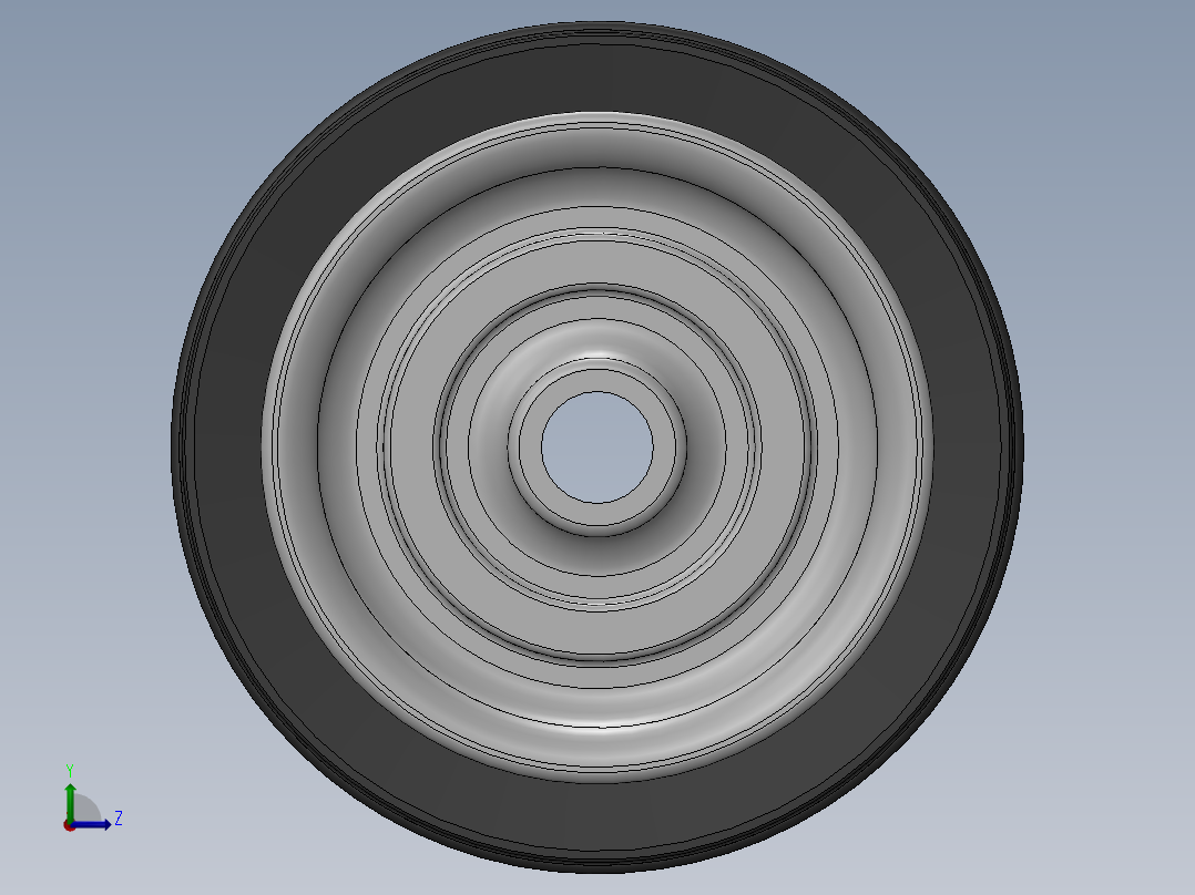 6英寸实心硬橡胶轮胎，内径20毫米，用于手推车、割草机等左视图