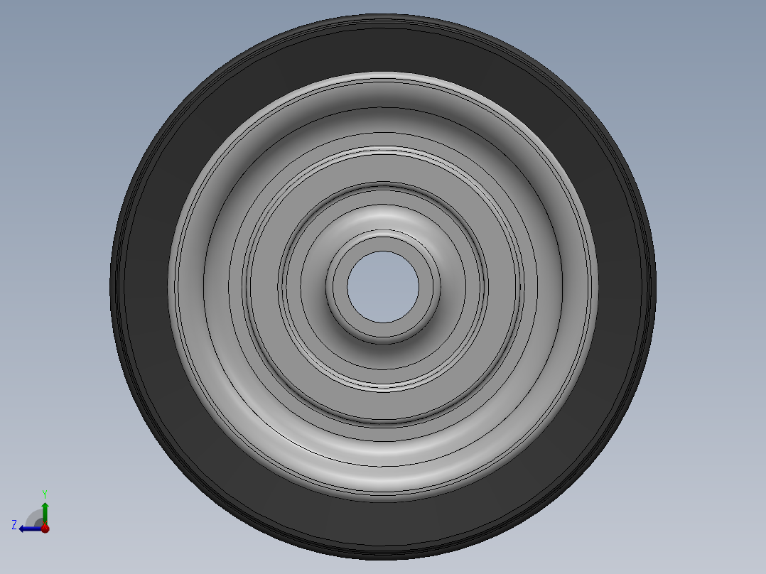 6英寸实心硬橡胶轮胎，内径20毫米，用于手推车、割草机等右视图