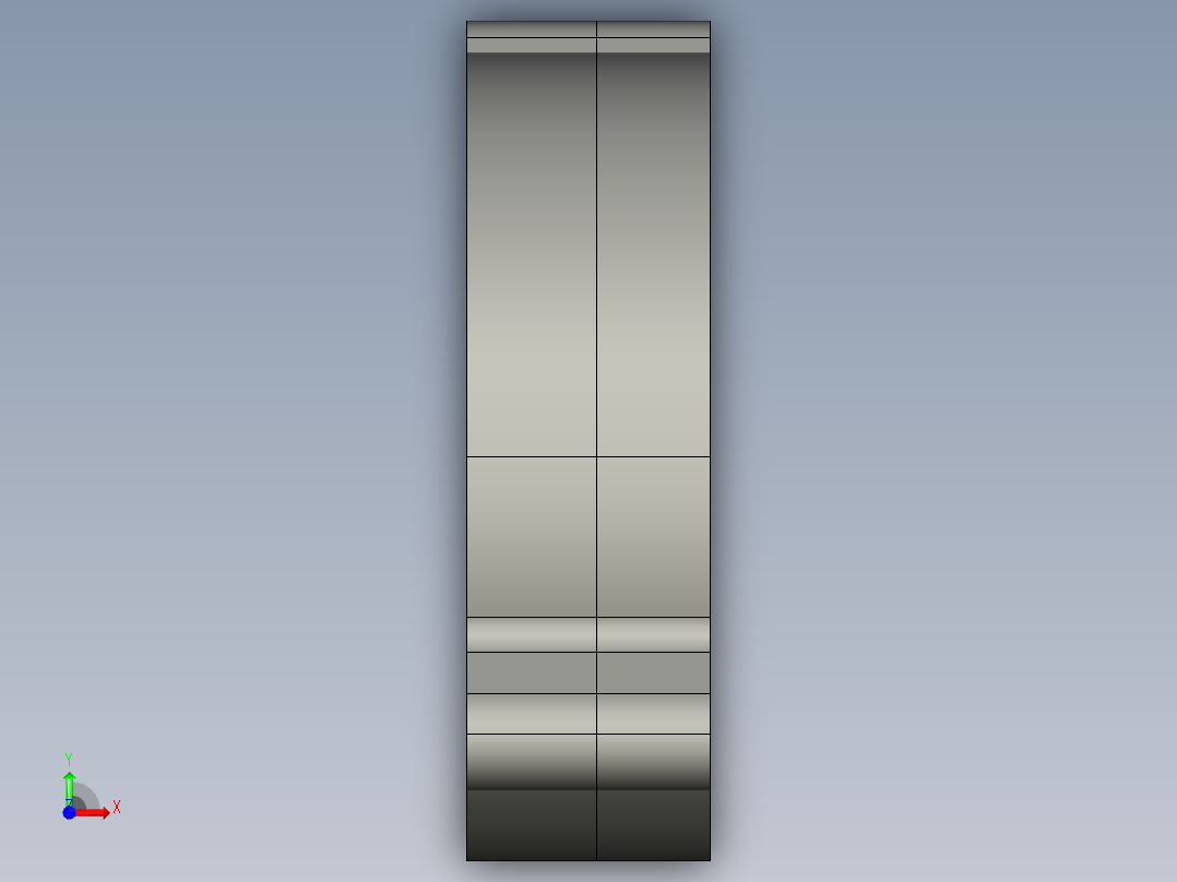 径向冷却风扇前视图