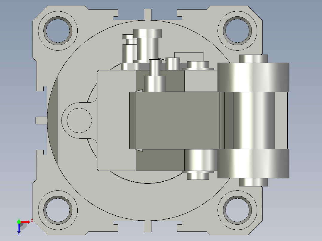 TWQ5030SKF阻挡气缸俯视图