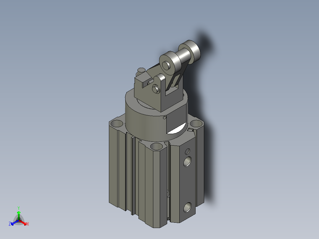 TWQ5030SKF阻挡气缸正等轴测图