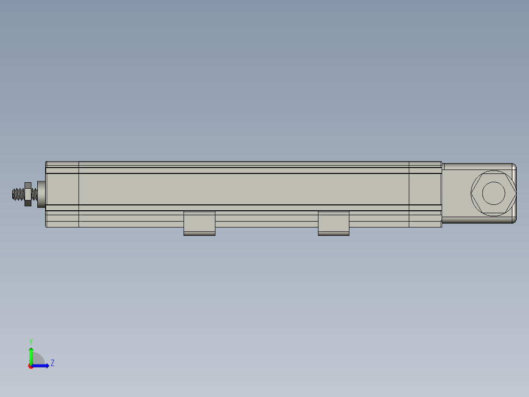 位移传感器KTC-125带座子B12GDME左视图