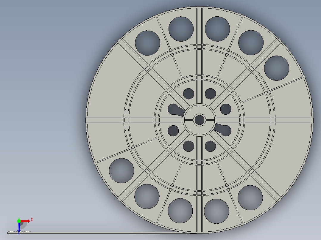 绝缘片料盘-成展俯视图