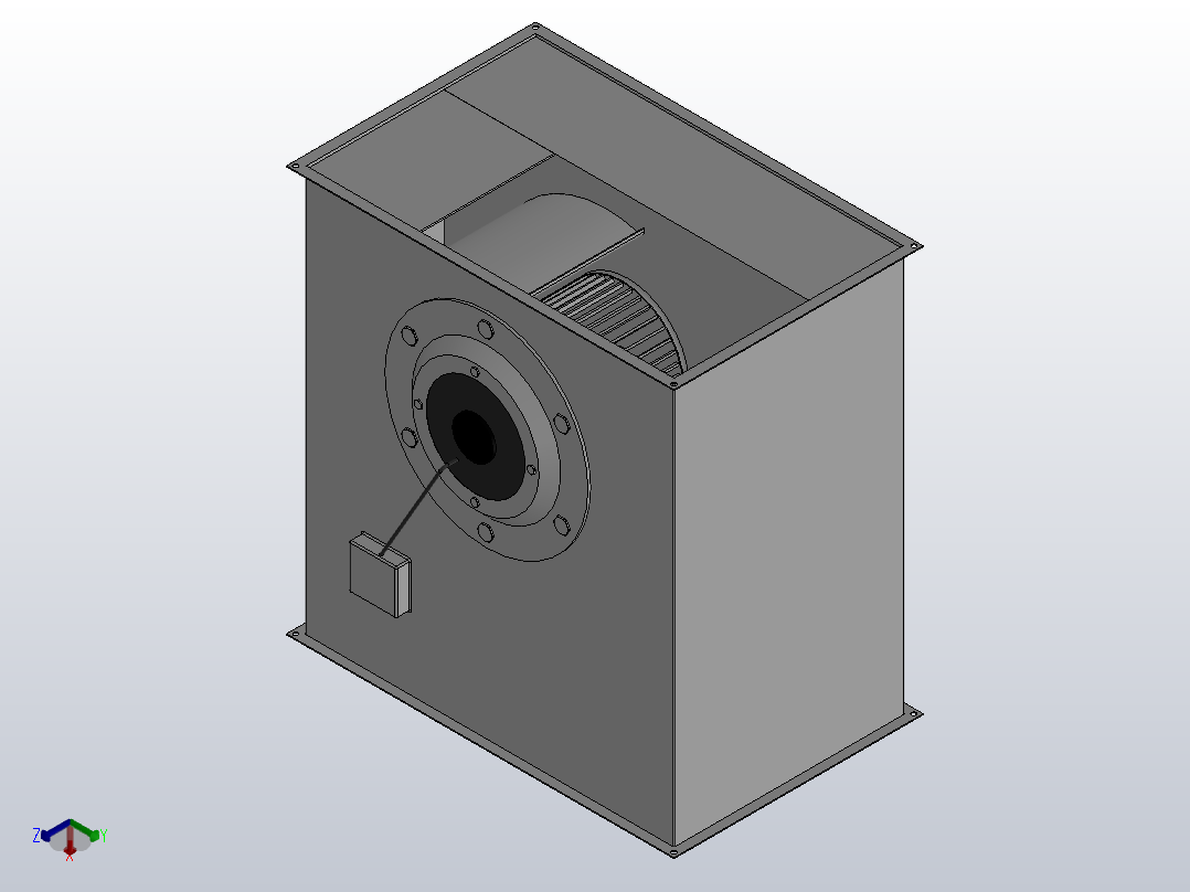 GDF系列矩形管道风机[GDF5.0]主视图