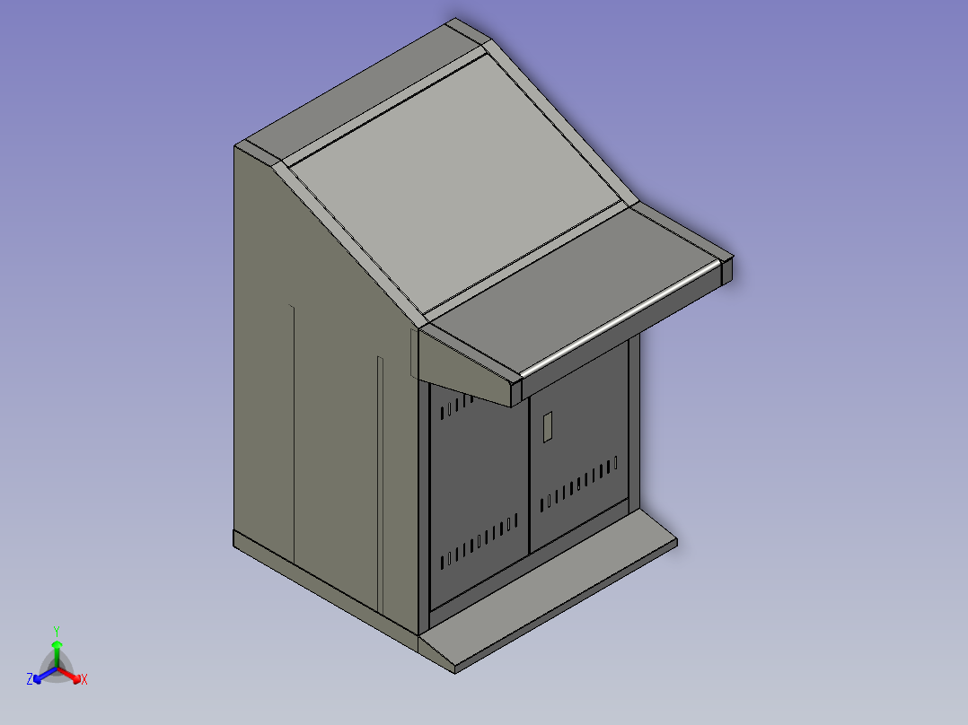 开门审批操作台总装主视图