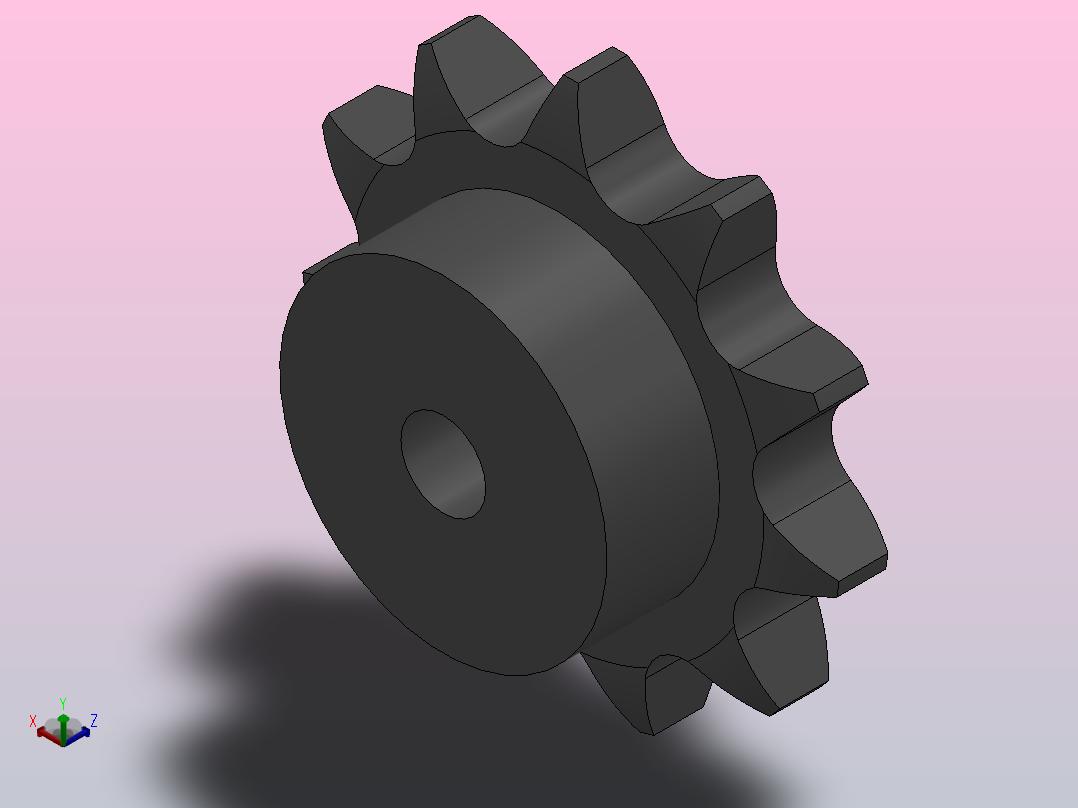 直孔链轮20B型_11-20B-1主视图