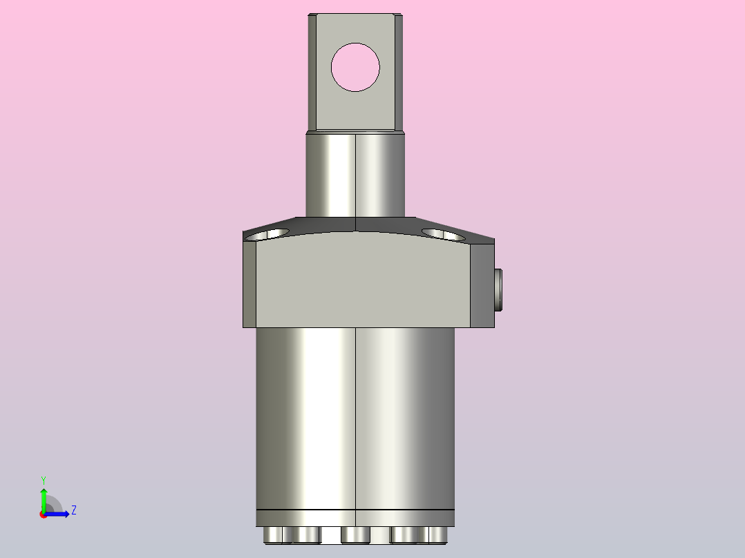 HTLA4001-2CR-P油压复动旋转夹紧器左视图