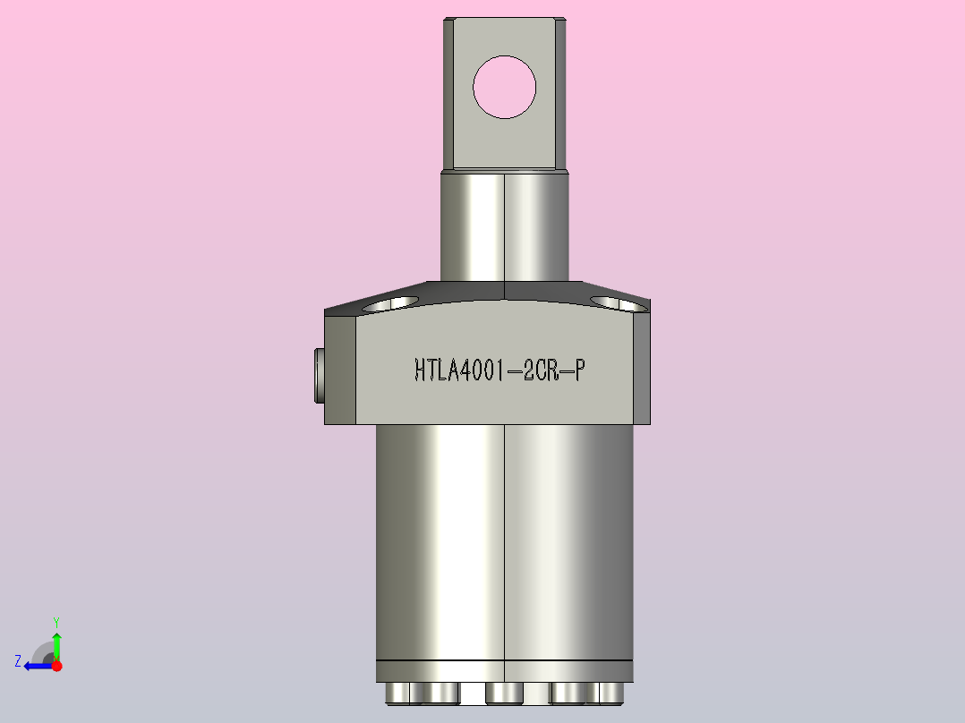 HTLA4001-2CR-P油压复动旋转夹紧器右视图
