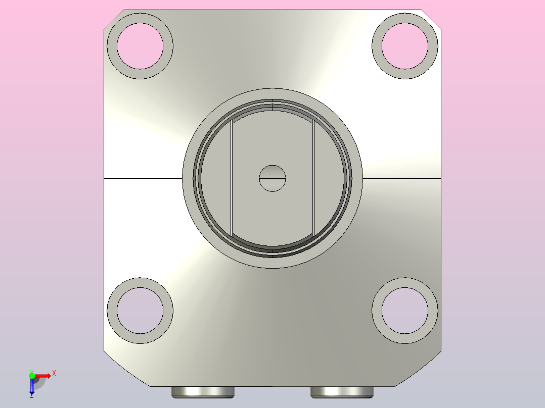 HTLA4001-2CR-P油压复动旋转夹紧器俯视图