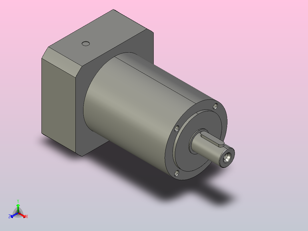间隙减速器gearbox_gbx080016k_gbk_080_100_3_f主视图