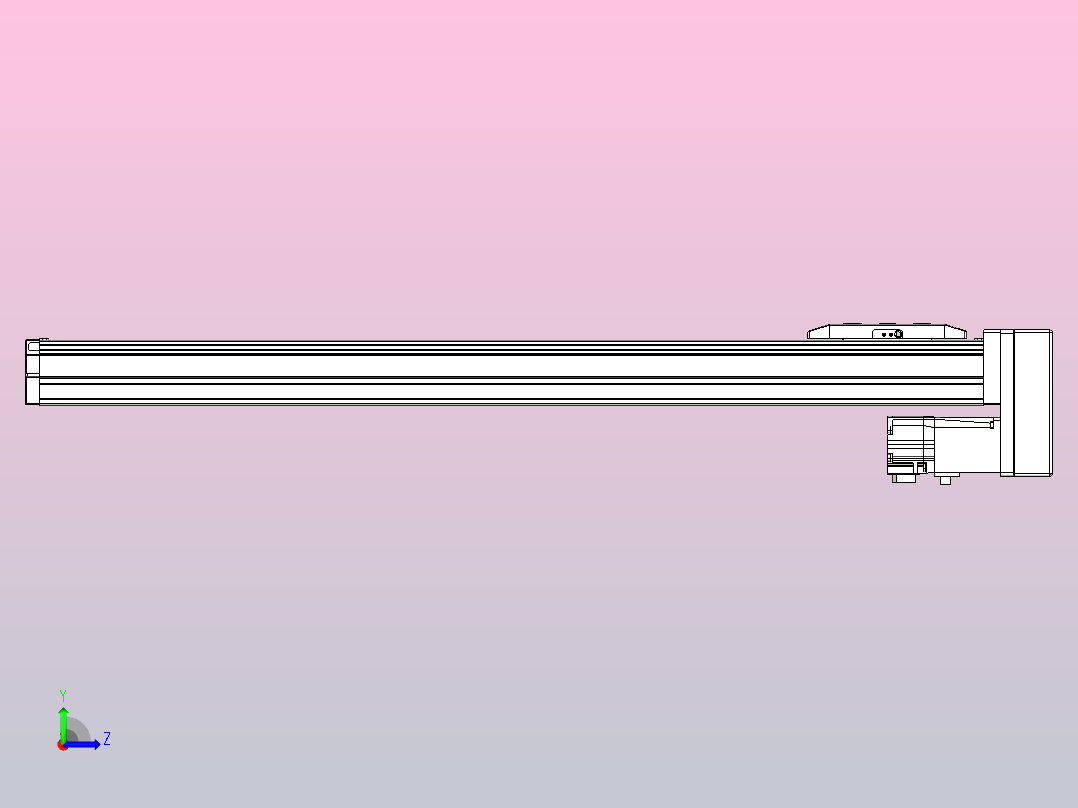 滚珠丝杠直线轴内置导轨TPA-GCR-50-1210C-L550-MP-M10-N3左视图