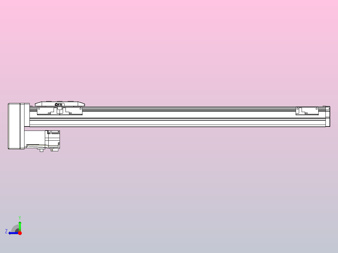 滚珠丝杠直线轴内置导轨TPA-GCR-50-1210C-L550-MP-M10-N3右视图