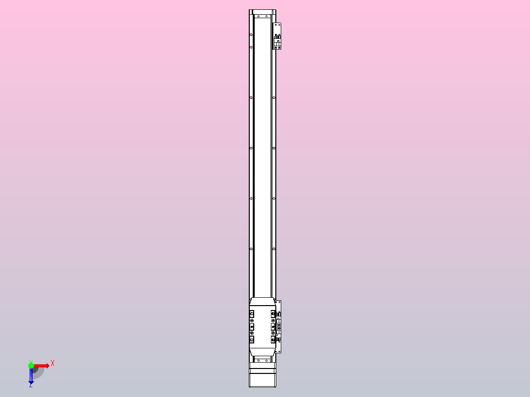 滚珠丝杠直线轴内置导轨TPA-GCR-50-1210C-L550-MP-M10-N3俯视图