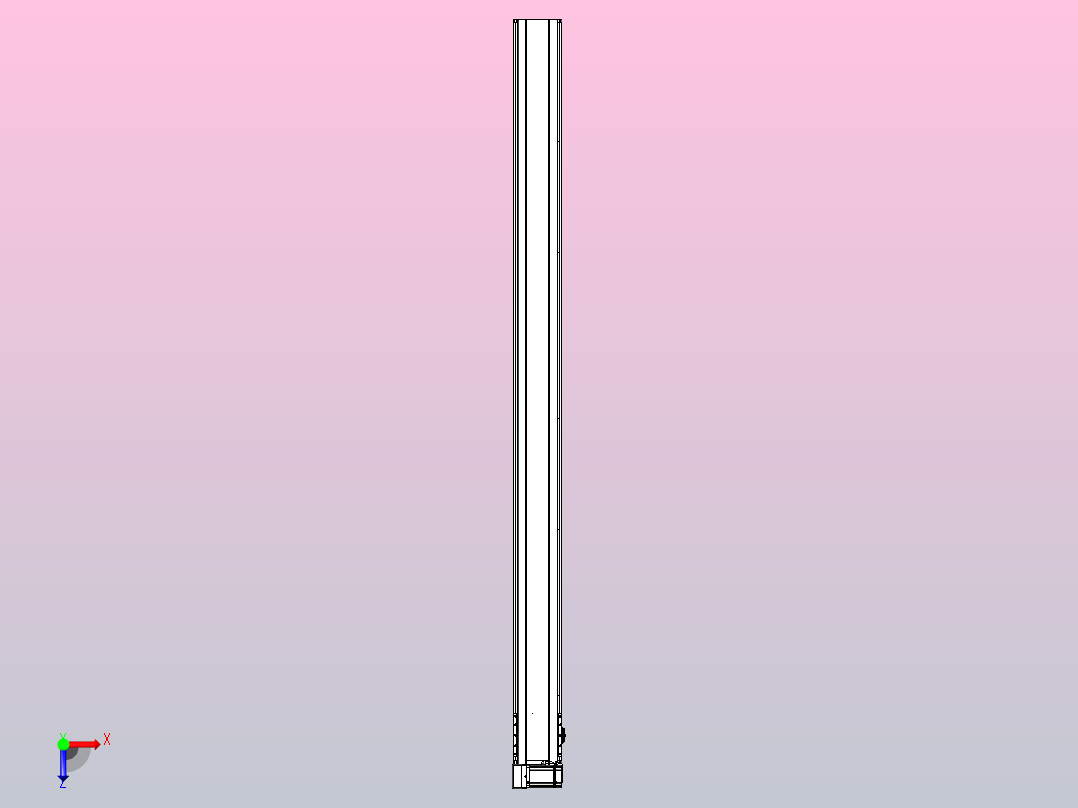 皮带直线轴半封闭可选导轨TPA-HNB-175D-140-L2400-LU-Y-P75-N3俯视图