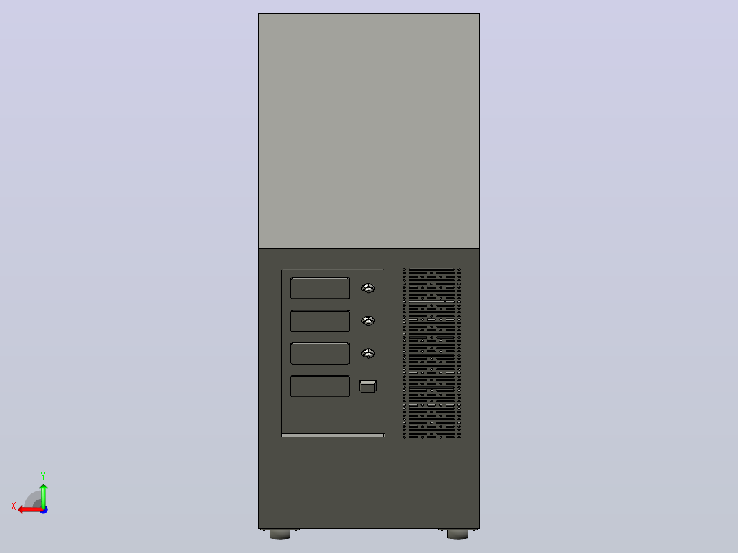 TNS1-6自动交流稳压器三维模型202012后视图