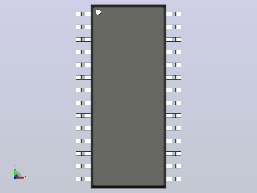 106x SOIC 封装（小外形集成电路）SOIC127P1047X264-28N前视图