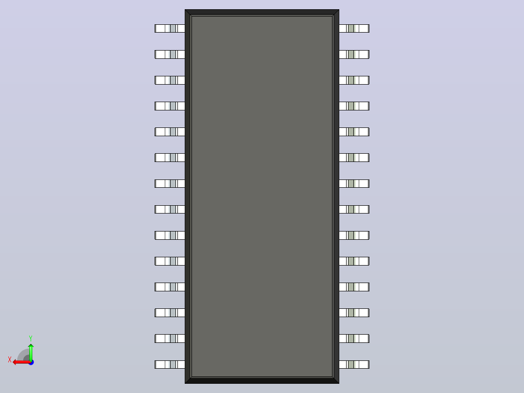 106x SOIC 封装（小外形集成电路）SOIC127P1047X264-28N后视图