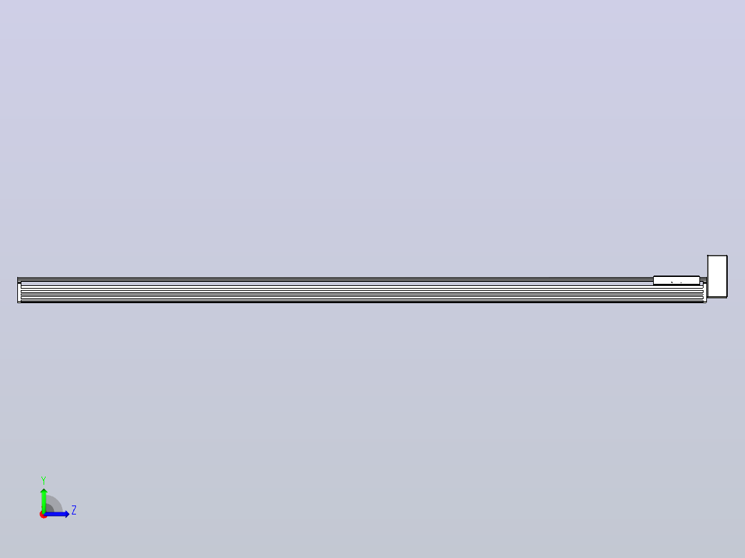 皮带直线轴半封闭可选导轨TPA-HNB-202D-140-L2650-LU-C-P75-N3左视图