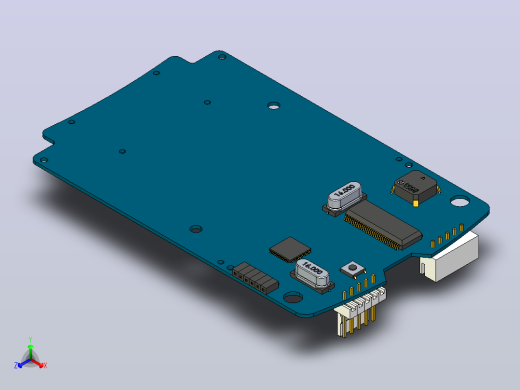 带SAM插槽的USB非接触式读卡器模块ACM1281U-C7正等轴测缩略图