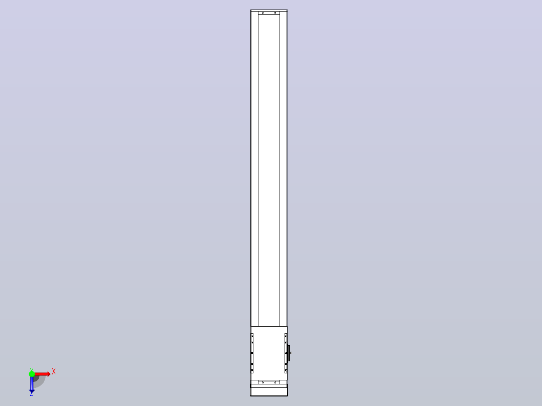 滚珠丝杠直线轴带导轨全封闭TPA-HCR-120D-1610C-L1000-MP-Y-P40-N3俯视图