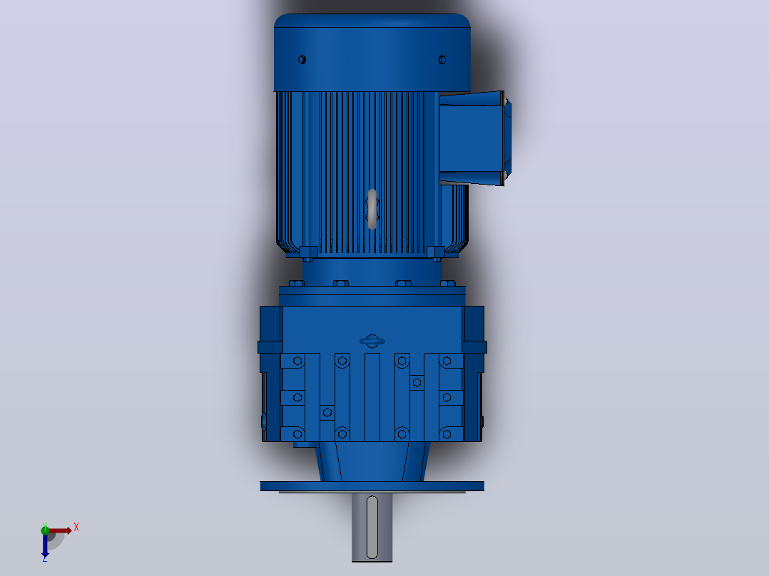 RF167法兰轴伸式安装斜齿轮减速机RF167-Y75-4P-280S-M1-0°-Φ660俯视图