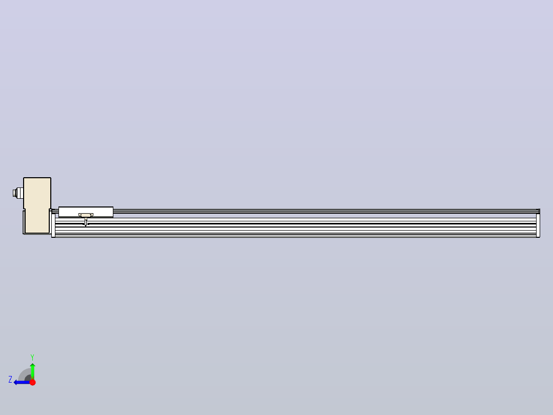皮带直线轴半封闭可选导轨TPA-HNB-220D-176-L1650-RU-Y-P1K-N3右视图