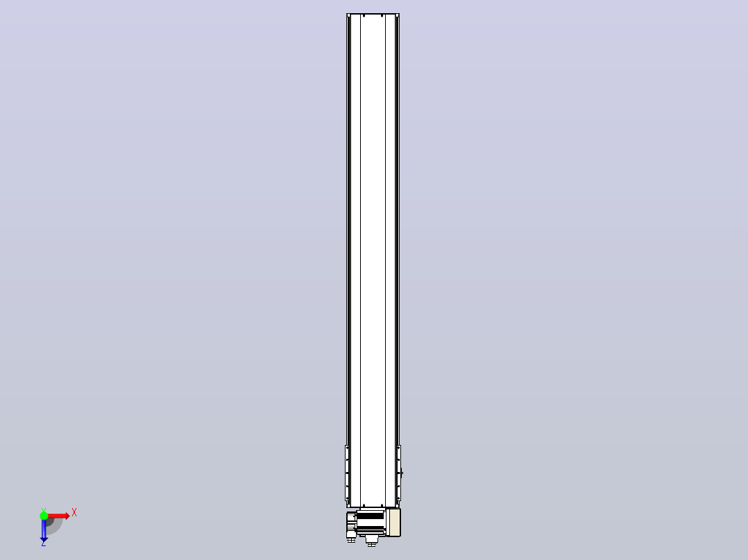 皮带直线轴半封闭可选导轨TPA-HNB-220D-176-L1650-RU-Y-P1K-N3俯视图