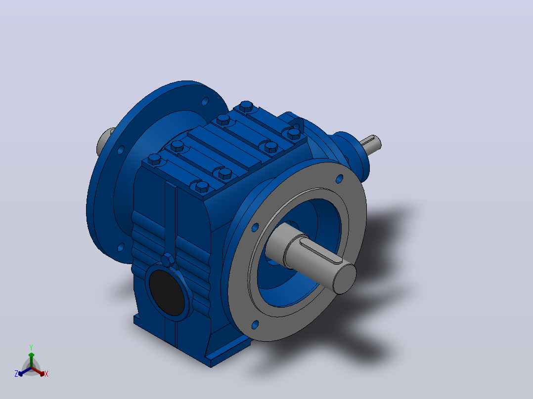 SF87ZP蜗轮蜗杆减速机SF87S87-16.39-M1-A+B主视图