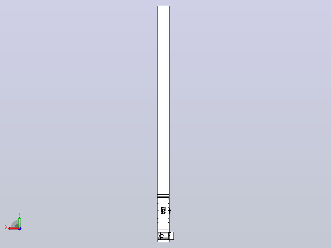 伺服电机集成皮带传动直线执行器TPA-OCB-140-256-L1950-RU-P75-N3后视图
