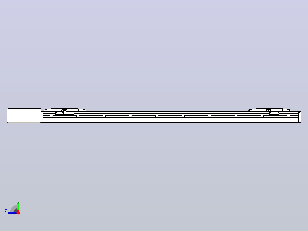 皮带直线轴双滑块型TPA-GCBS-150-P80-L450-QR-M75-N3右视图