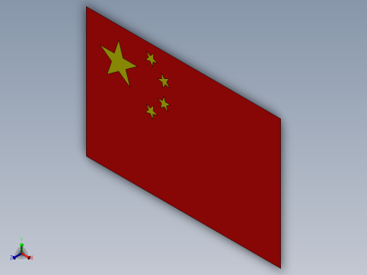 标准尺寸红旗正等轴测缩略图