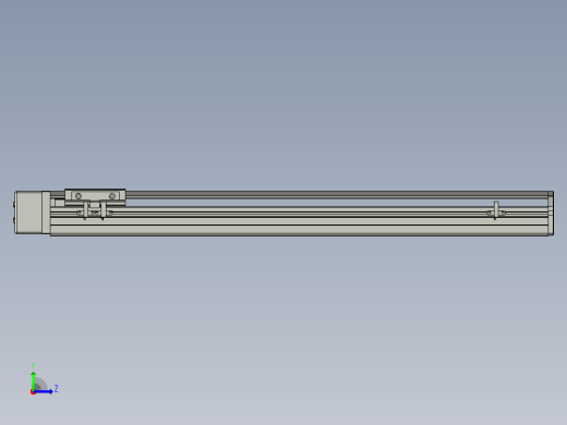 SYS12-BR-550-200W滚珠花健、支撑座、滚珠丝杠、交叉导轨、直线模组.STEP左视缩略图