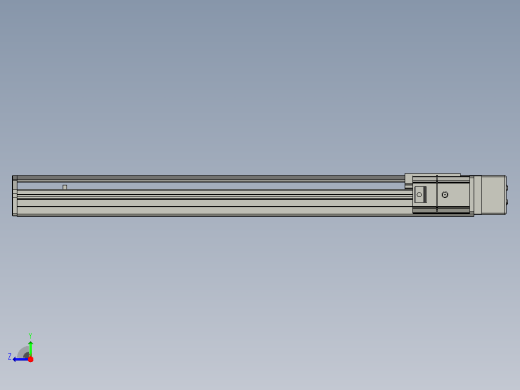 SYS12-BR-550-200W滚珠花健、支撑座、滚珠丝杠、交叉导轨、直线模组.STEP右视缩略图
