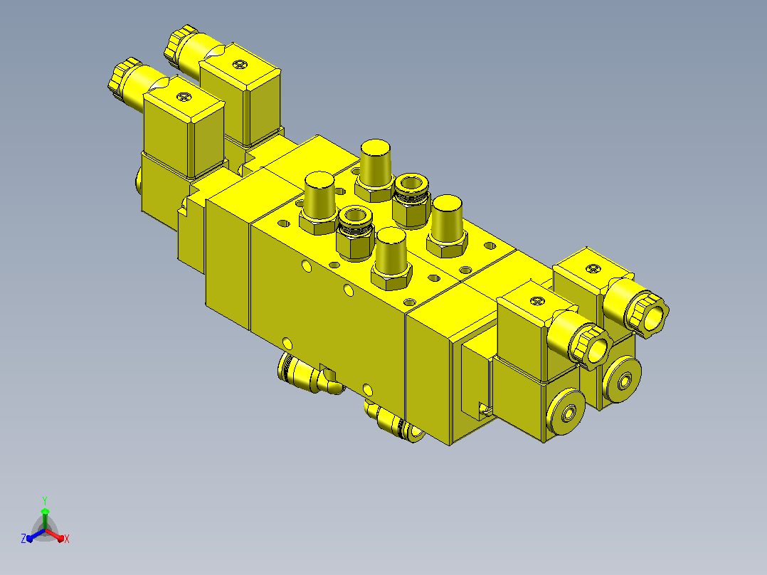 电磁阀 JMFH-5-1_4-B_ASM正等轴测图