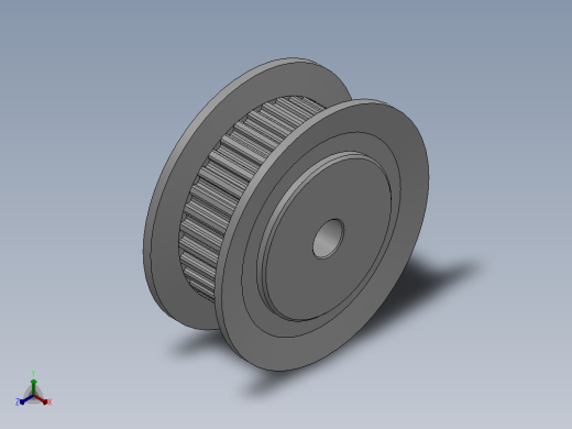 标准型梯形齿同步带轮MXL型_SMXLHC-34-025-dc4-A正等轴测缩略图