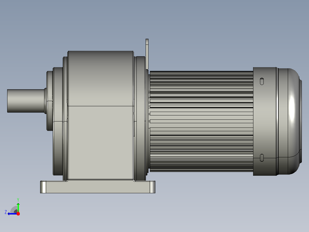 中型减速电机图纸ZH2200-S-3K-40K(40轴）右视图
