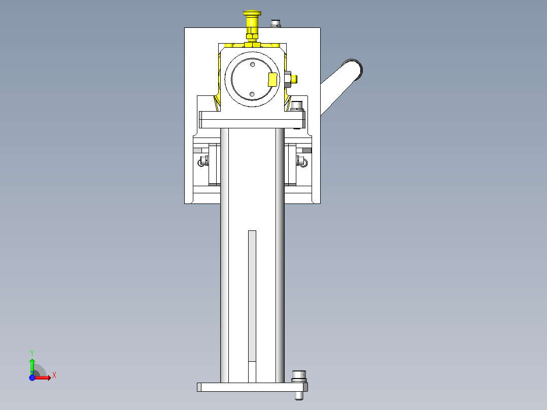工件翻转夹具前视图