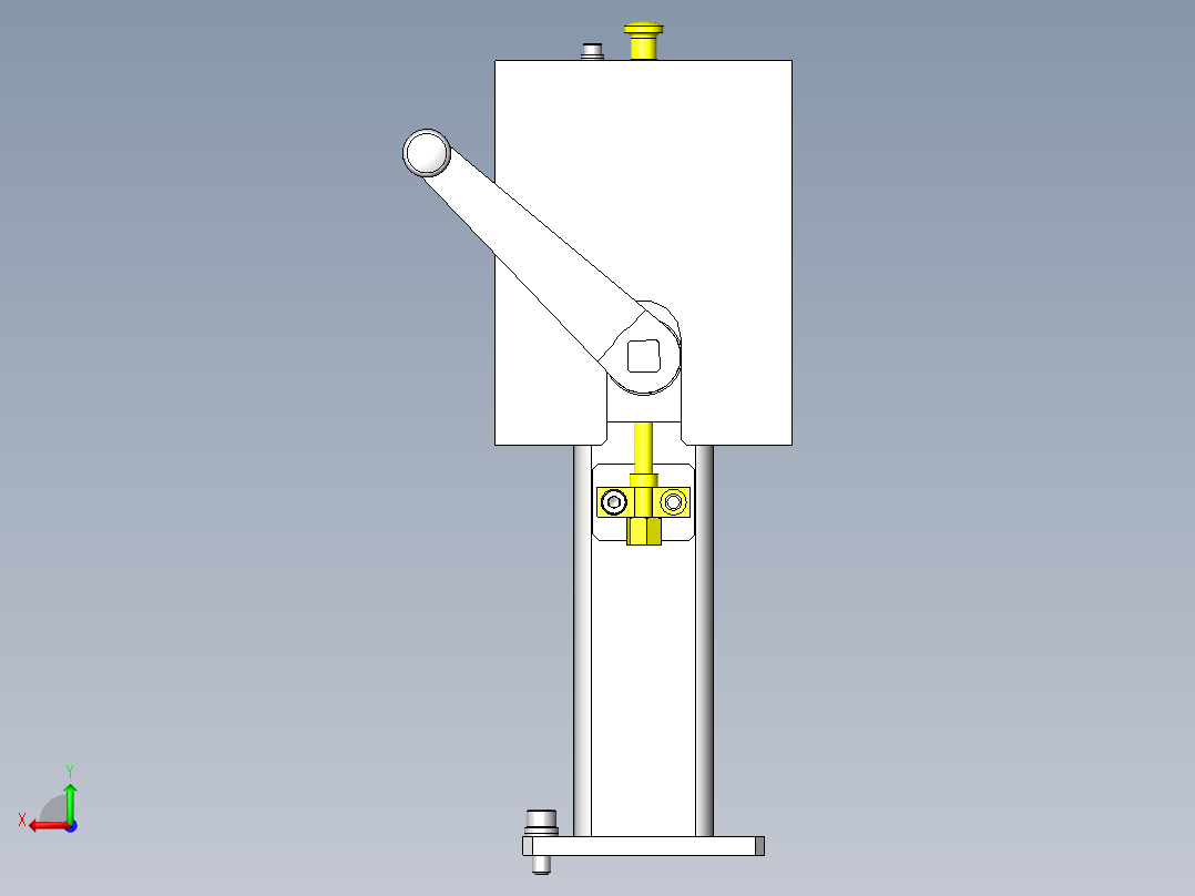 工件翻转夹具后视图