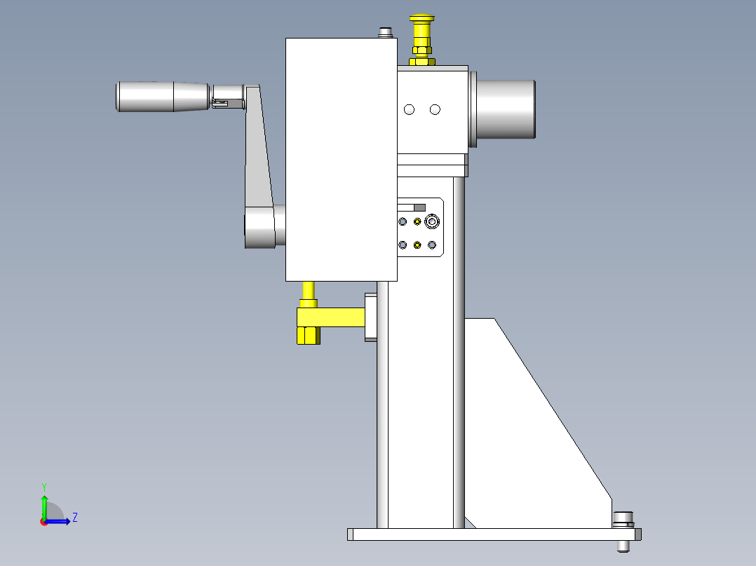 工件翻转夹具左视图