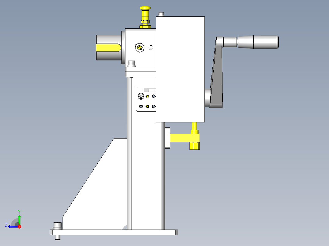 工件翻转夹具右视图