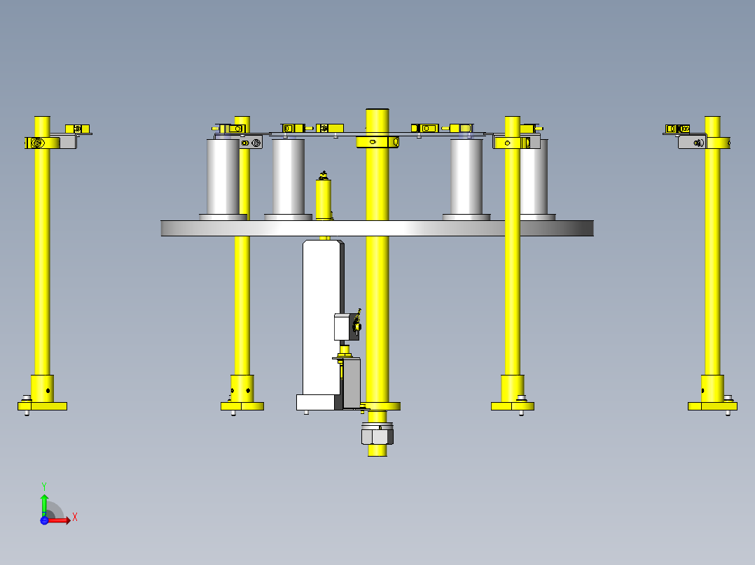 转车台原点锁定机构前视图