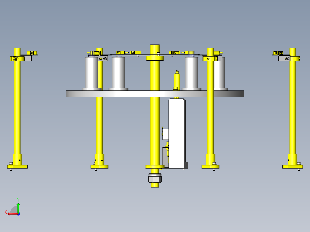 转车台原点锁定机构后视图