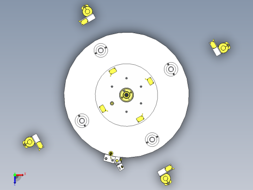 转车台原点锁定机构俯视缩略图