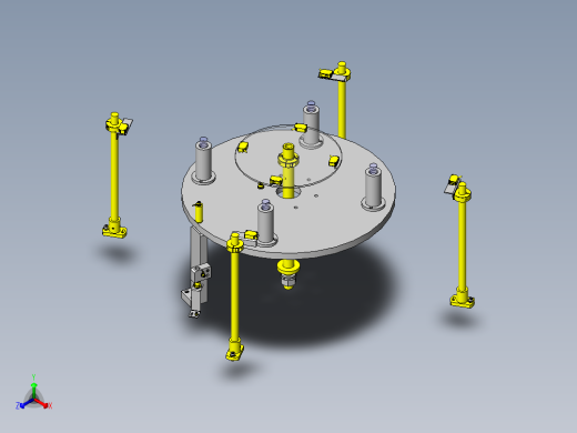 转车台原点锁定机构正等轴测缩略图