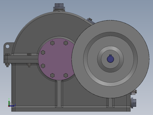 一级减速器减速箱左视缩略图